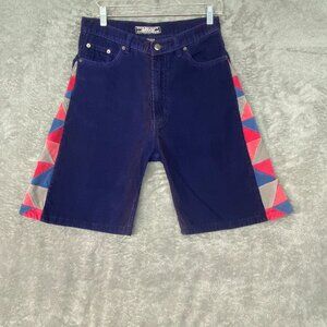 Corduroy Shorts Men's Patchwork Reworked Handmade Upcycled Boho Festival Sz. 31